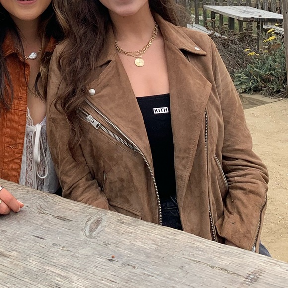 All Saints Chine Suede Jacket - Picture 15 of 15